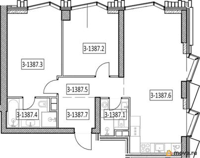 2-комн. квартира, 77 м&sup2;