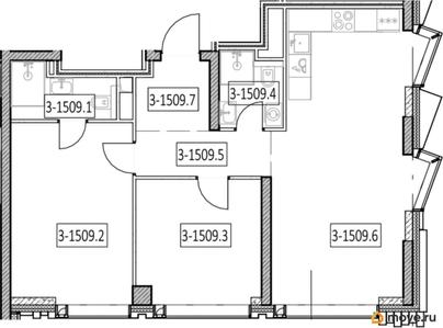 2-комн. квартира, 68.9 м&sup2;