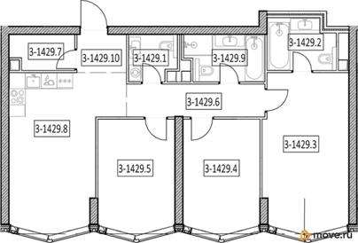 3-комн. квартира, 90.8 м&sup2;