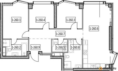 3-комн. квартира, 93.5 м&sup2;