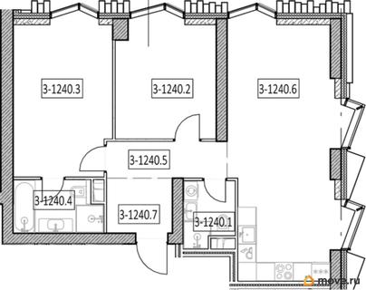 2-комн. квартира, 75.5 м&sup2;