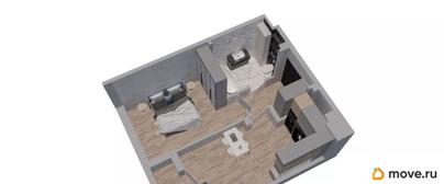1-комн. квартира, 38.4 м&sup2;