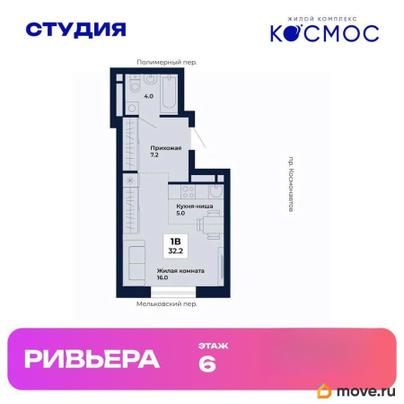 студия, 32.2 м&sup2;