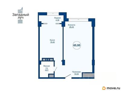 2-комн. квартира, 65.95 м&sup2;