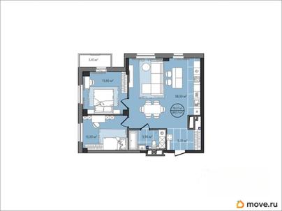 3-комн. квартира, 82.02 м&sup2;