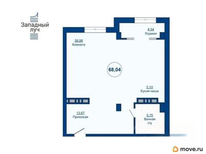 2-комн. квартира, 69.56 м&sup2;