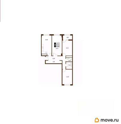 3-комн. квартира, 91.4 м&sup2;