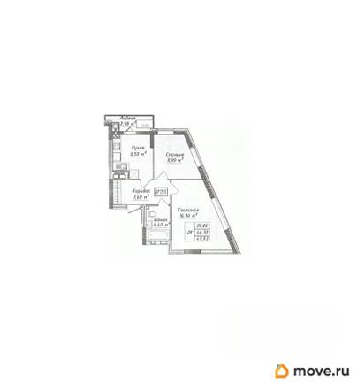 2-комн. квартира, 49.93 м&sup2;