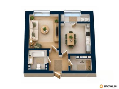 1-комн. квартира, 38.4 м&sup2;