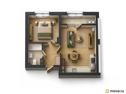 1-комн. квартира, 46 м&sup2;