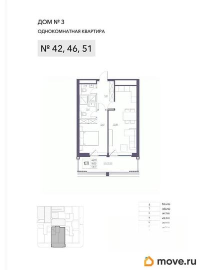1-комн. квартира, 56.53 м&sup2;