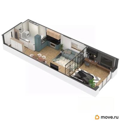2-комн. апартаменты, 82.2 м&sup2;