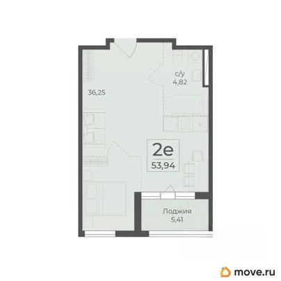 2-комн. квартира, 53.94 м&sup2;