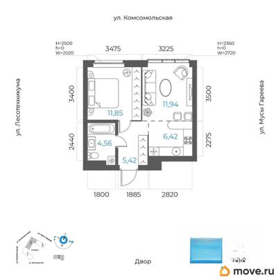 2-комн. квартира, 40.19 м&sup2;
