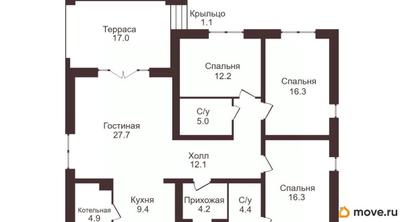 коттедж, 112.5 м&sup2;, 9.8 сотки