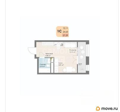 студия, 30 м&sup2;