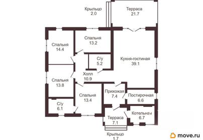 коттедж, 136.8 м&sup2;, 14.2 сотки