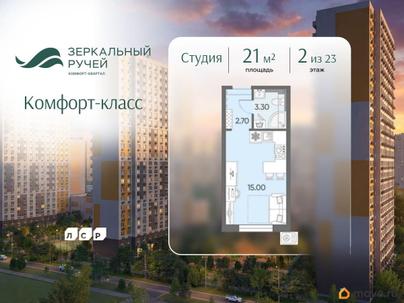 студия, 21 м&sup2;
