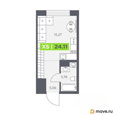студия, 24.11 м&sup2;
