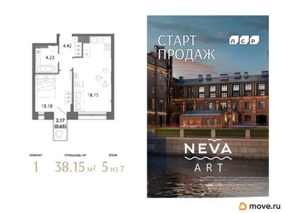 1-комн. квартира, 38.15 м&sup2;