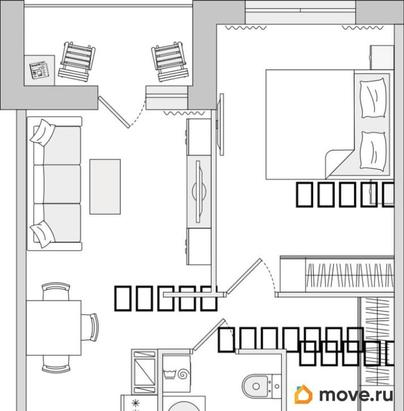 1-комн. квартира, 40.85 м&sup2;