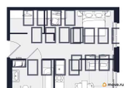 1-комн. апартаменты, 41.05 м&sup2;