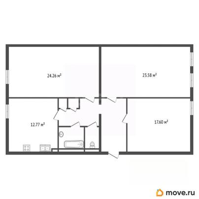 3-комн. квартира, 94 м&sup2;
