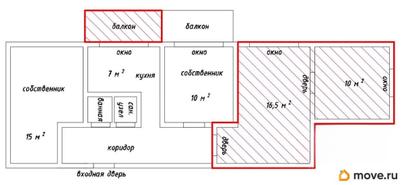 комната, 26 м&sup2;