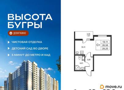 студия, 28.25 м&sup2;