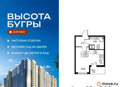 студия, 24.92 м&sup2;
