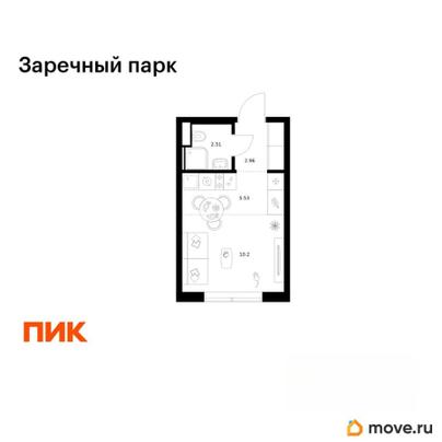 студия, 21.2 м&sup2;