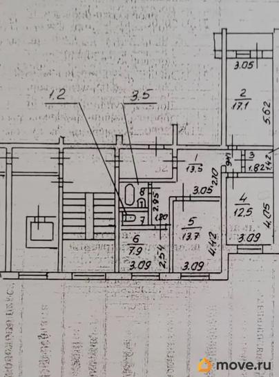 3-комн. квартира, 72 м&sup2;