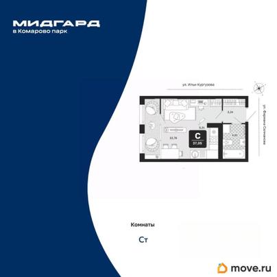 студия, 37.05 м&sup2;