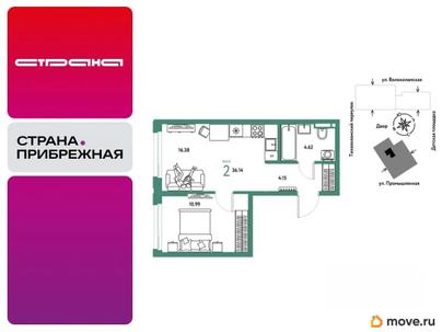2-комн. квартира, 36.14 м&sup2;