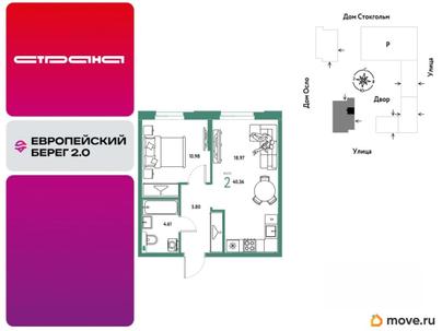 2-комн. квартира, 40.36 м&sup2;