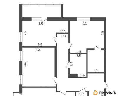 3-комн. квартира, 90 м&sup2;