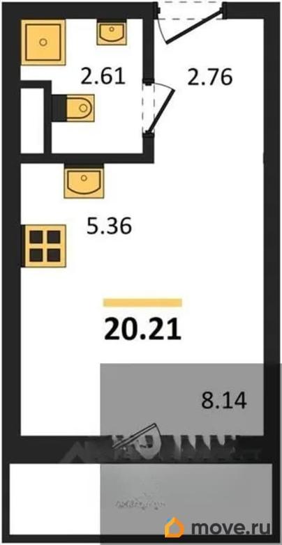 студия, 20.21 м&sup2;