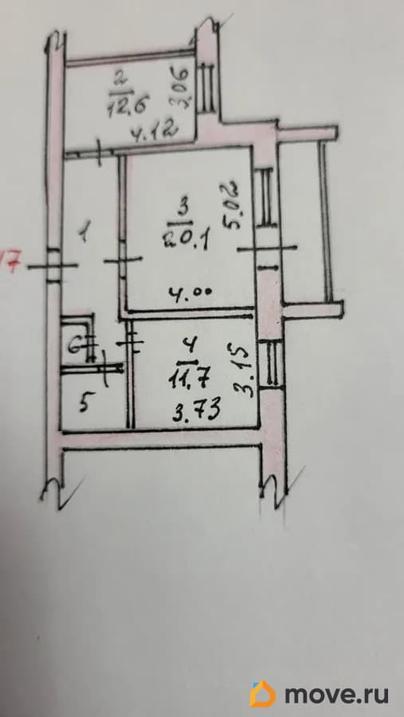 2-комн. квартира, 60.4 м&sup2;