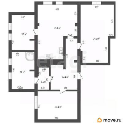3-комн. квартира, 99 м&sup2;