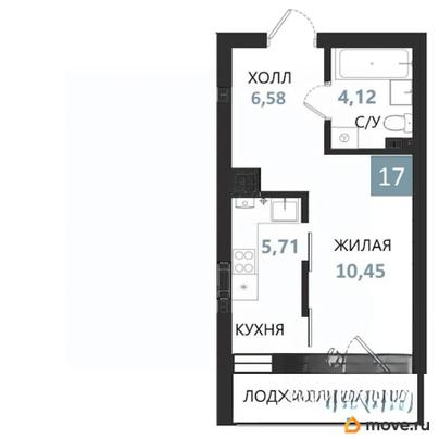 студия, 28.92 м&sup2;