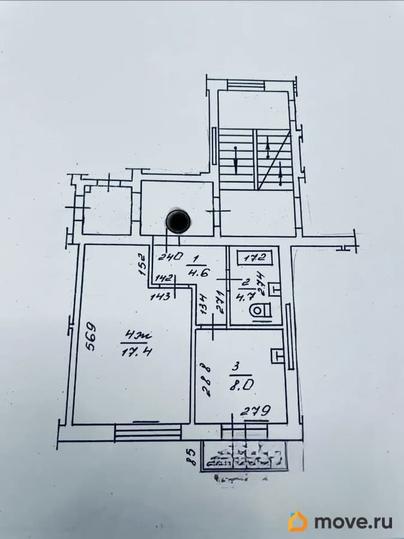 1-комн. квартира, 34.7 м&sup2;