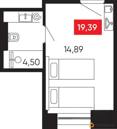 студия, 19.39 м&sup2;