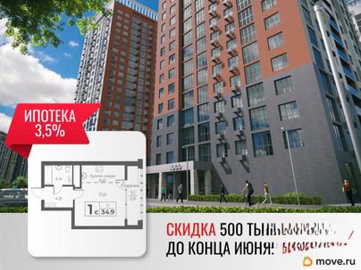 1-комн. квартира, 34.9 м&sup2;