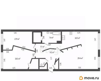 3-комн. квартира, 118.4 м&sup2;