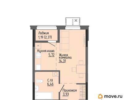 студия, 30.48 м&sup2;