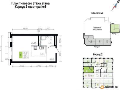 1-комн. квартира, 36.05 м&sup2;