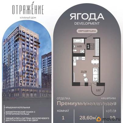 студия, 28.6 м&sup2;