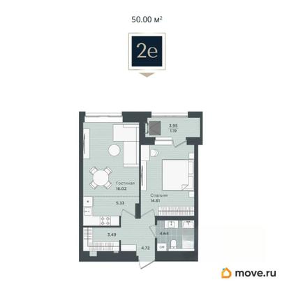 1-комн. квартира, 50 м&sup2;