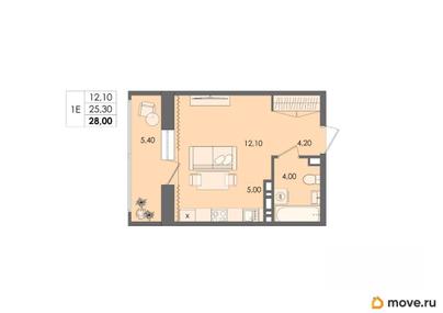 студия, 28 м&sup2;