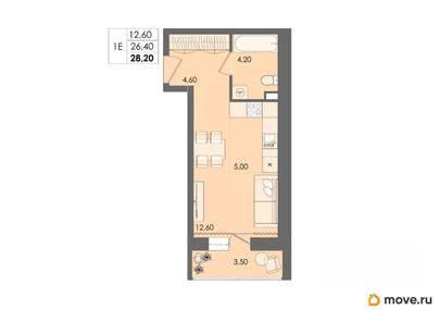 студия, 28.2 м&sup2;